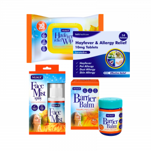 4X Bundle Nuage Hayfever Wipes, Hayfever & Allergy Relief Tablets, Nuage Face mist And Nuage Barrier Balm